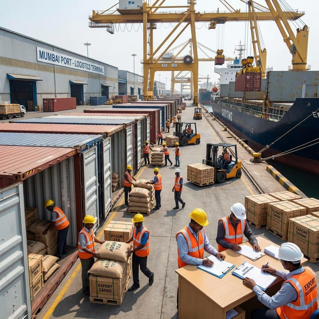 Indian agricultural products prepared for export shipment