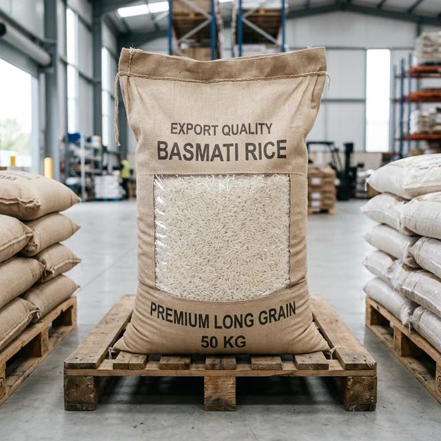 Premium Indian rice prepared for international export